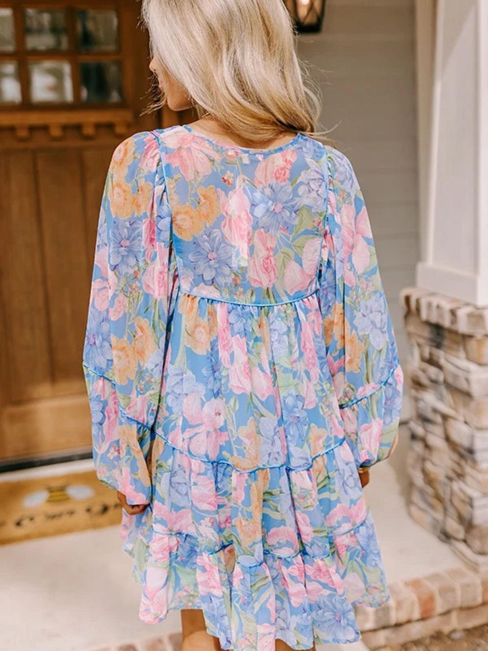 OLIVACEOUS Spring Symphony Floral Mini Dress - Picture 4 of 10